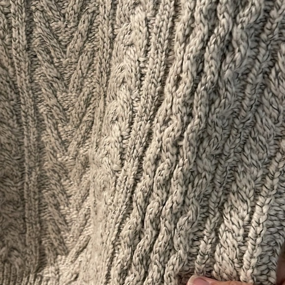 Super dry JPN wool blend women’s sz S heavy cable knit gray heather sweater - Picture 16 of 17